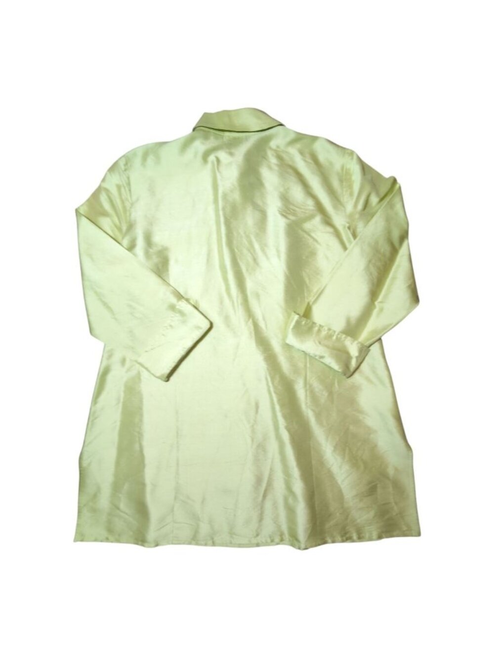 Chicos 100% Silk Top Blouse Size 2 (US 12 Large) Long Button-Up - Picture 2 of 6